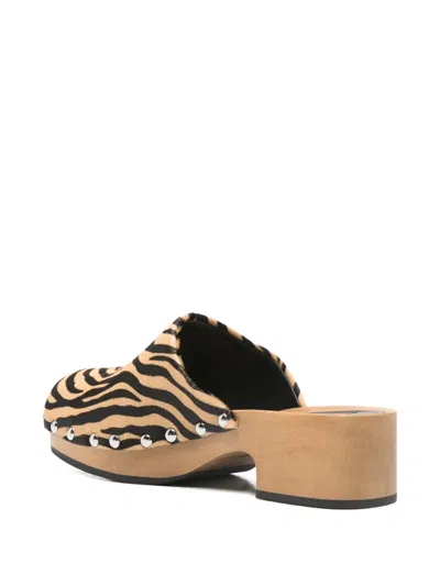 Simon Miller Rio Zebra-pattern Clogs In Neutral