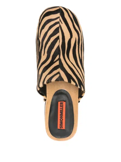 Simon Miller Rio Zebra-pattern Clogs In Neutral