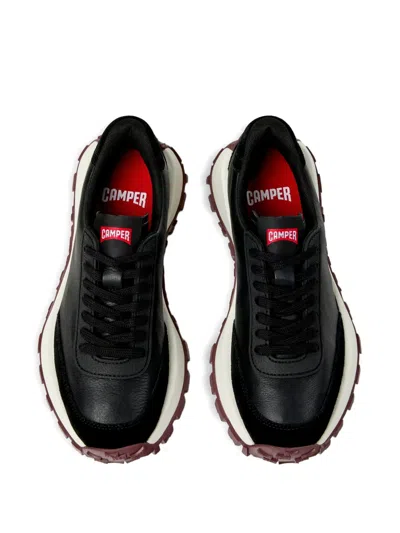Camper Drift Trail Leather Sneakers In Black