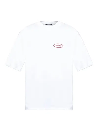 Jacquemus Crew Neck Short Sleeve Fitted T-shirt In White