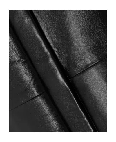Givenchy Digging And Cutting Design Leather Blouse In Black