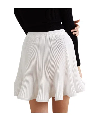 Givenchy Logo Pleated High-rise Skirt In White