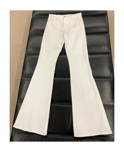 Frame High-rise Flared Jeans In White