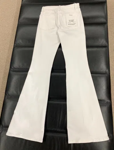 Frame High-rise Flared Jeans In White