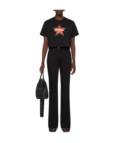 Givenchy Printed Jersey Short T-shirt In Black