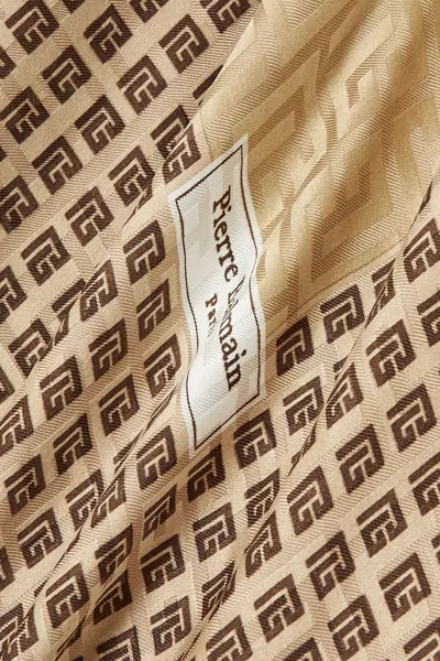 Balmain Printed Cape In Brown