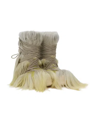 Rick Owens Moncler X  Wrap-up Short Boots In Gray