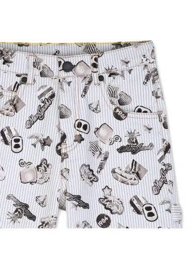 Marc Jacobs Graphic-print Striped Shorts In Multi