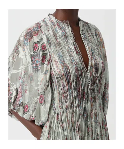 Ermanno Scervino Patterned Dress In Gray