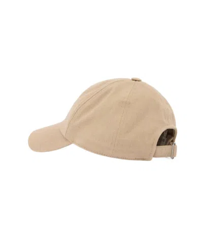 Isabel Marant Tomas Embroidered Baseball Cap Cotton Six Panel In Brown