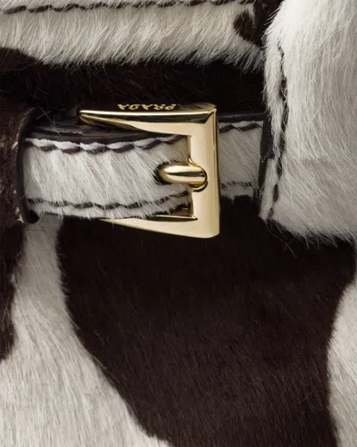 Prada Bonnie Mini Printed Leather Handbag In Multi