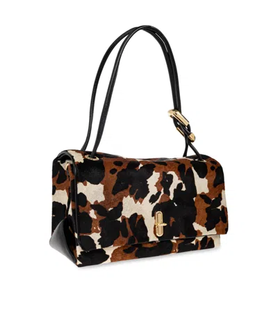 Marc Jacobs The Dual Print Large Shoulder Bag In Black