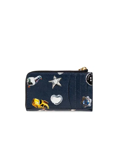Marc Jacobs Zipper Card Holder In Black