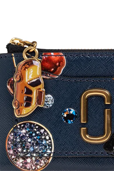 Marc Jacobs Zipper Card Holder In Black