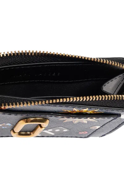 Marc Jacobs Zipper Card Holder In Black