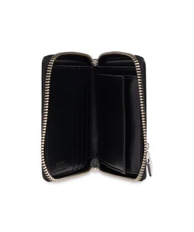 Marc Jacobs The Coated Glitter Leather Wallet In Gray