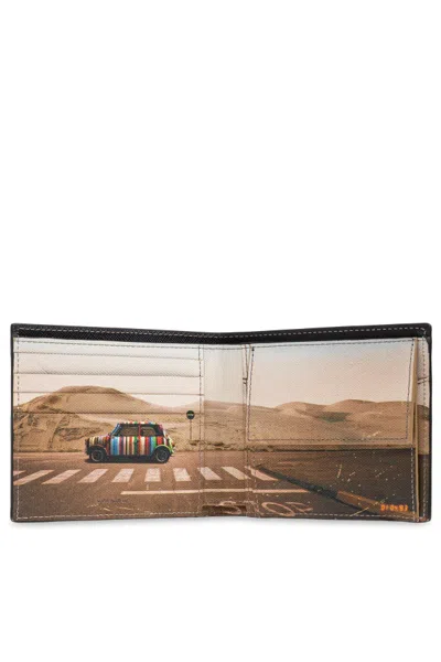 Paul Smith Desert Mini Interior Billfold Wallet In Brown