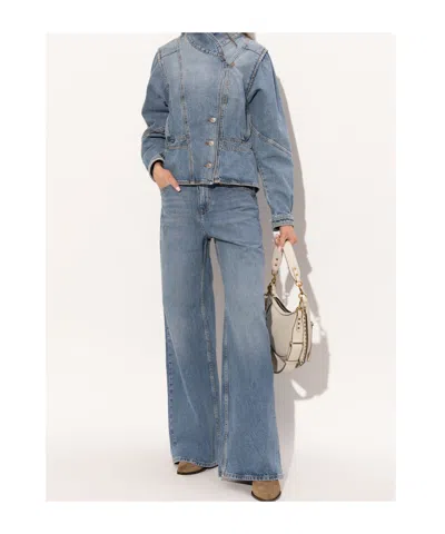 Isabel Marant Duerto Embroidered Suede Cowboy Boots In Brown