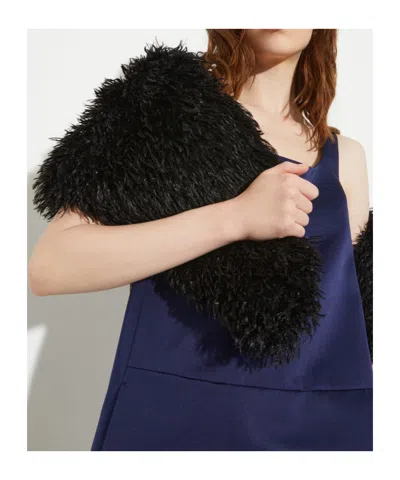 Maxco. Plush Shawl In Black