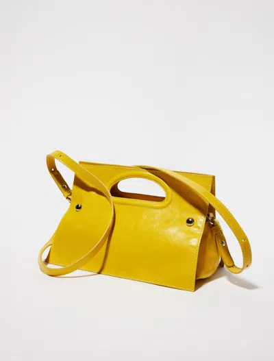 Maxco. Zippered Shoulder Bag In Yellow