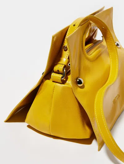 Maxco. Zippered Shoulder Bag In Yellow