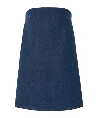 Frame Strapless Denim Mini Dress In Acquaintance