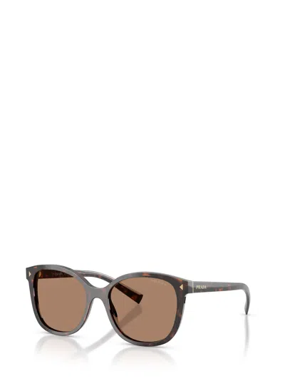 Prada Round-frame Sunglasses In Brown