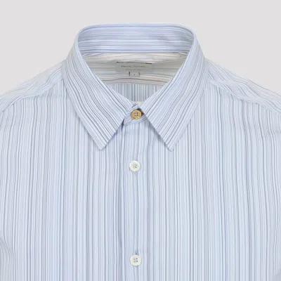 Paul Smith Striped Long-sleeved Shirt In Gnawed Blue