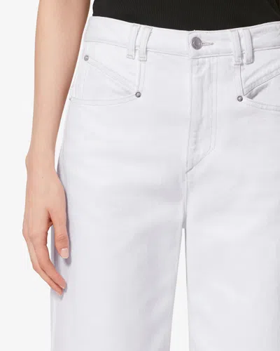Isabel Marant Lemony Denim Jeans In White
