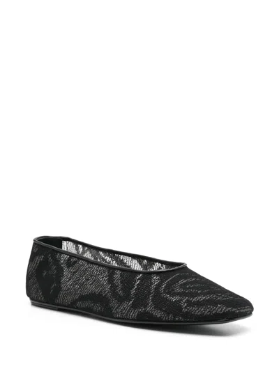 Magda Butrym Crochet Ballet Flats In Black
