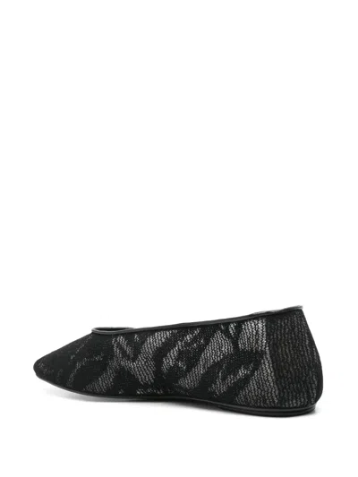Magda Butrym Crochet Ballet Flats In Black