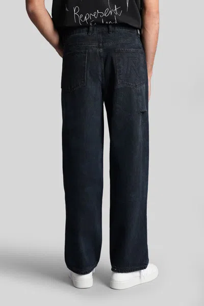Represent R3 Distressed Baggy Denim In Black