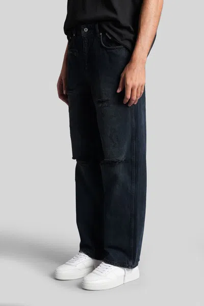 Represent R3 Distressed Baggy Denim In Black