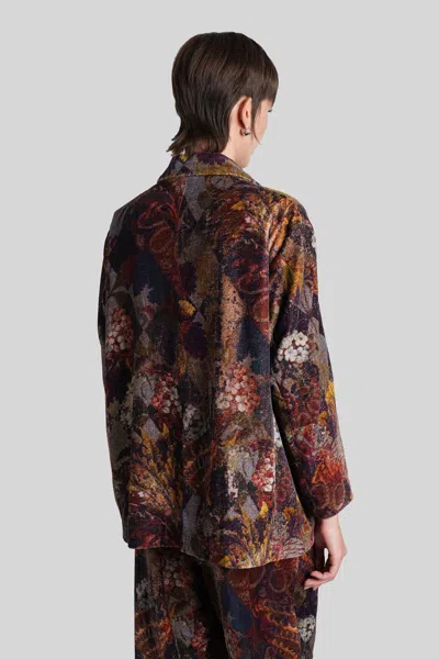Yavi Floral-print Blazer In Brown