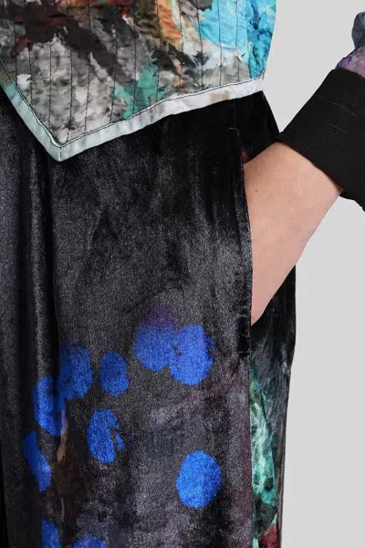 Yavi Printed Drawstring Trousers In Black