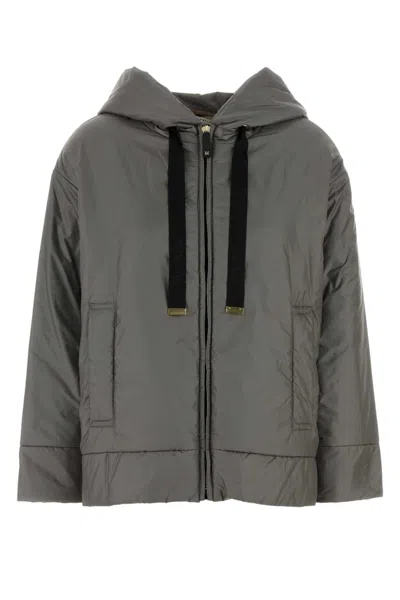 Max Mara The Cube Dark Grey Polyester Daria Padded Jacket In Gray