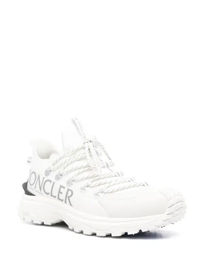 Moncler White Tech Fabric Trailgrip Lite 2 Sneakers In White