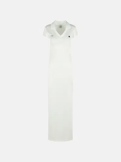 Courrèges White Polyester Dress In White