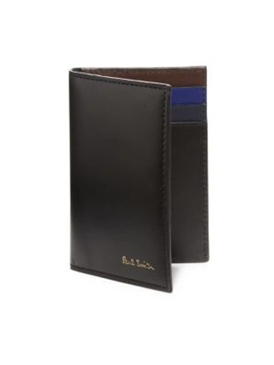 Shop Paul Smith Contrast Color Leather Wallet In Na