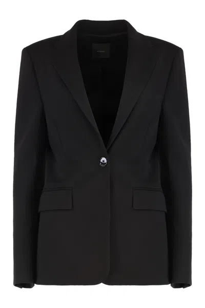Pinko New Signum Single-breasted One Button Jacket In Black