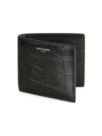Shop Saint Laurent Bi-fold Leather Wallet In Na