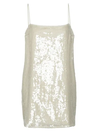 Rotate Birger Christensen Rotate Birgerchristensen Sequin Mini Dress In Neutral