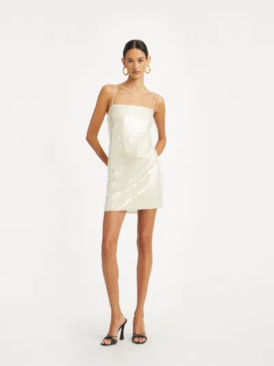 Rotate Birger Christensen Rotate Birgerchristensen Sequin Mini Dress In Neutral