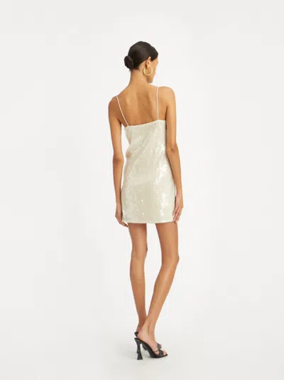 Rotate Birger Christensen Rotate Birgerchristensen Sequin Mini Dress In Neutral
