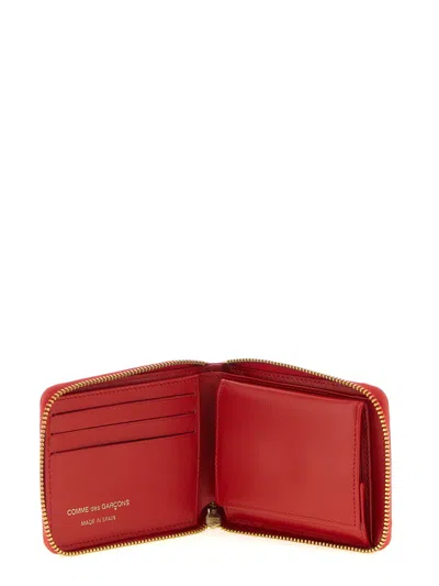 Comme Des Garçons Polka Dots Printed Wallet In Brown