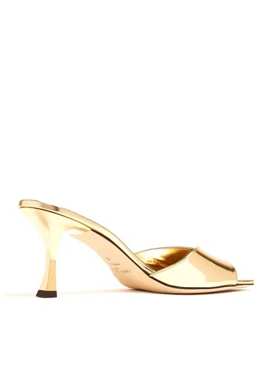Jimmy Choo Skye Gold Slingback Sandal With 7cm Heel In Multi