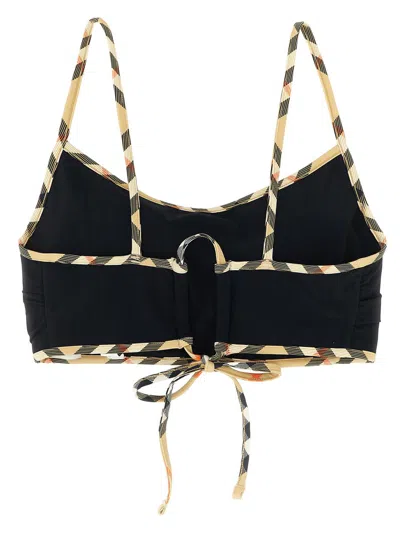 Burberry Starla Bikini Top Patterned Trim Design In Black