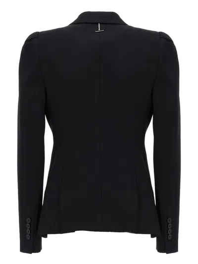 Alexander Mcqueen Tailored Jacket Single Breasted Padded Shoulders In Black