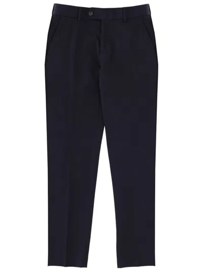 Hugo Boss Tailored Trousers Belt Loops And Pockets In Blue