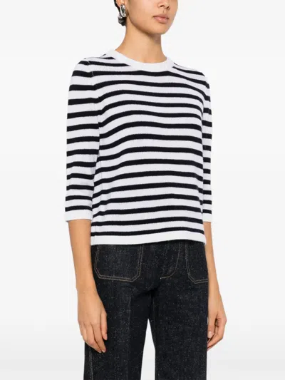 Allude Striped-pattern Sweater In Multi